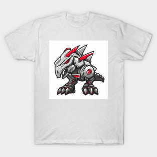 T-rex Alvarezaurus cyborg illustration for esport logo and icon T-Shirt